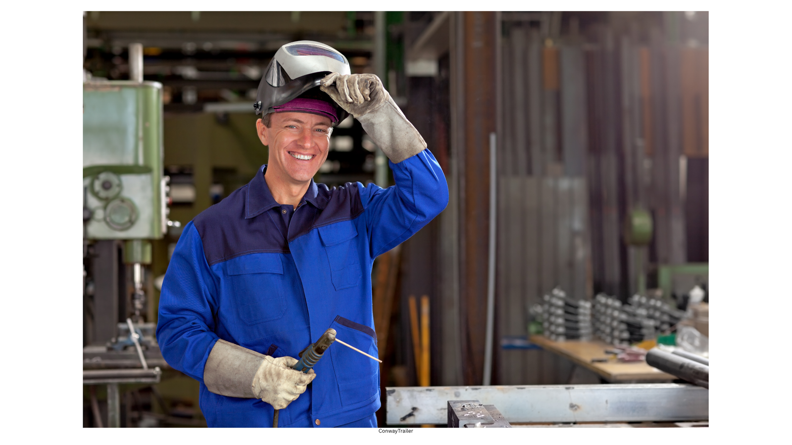 welder smiling